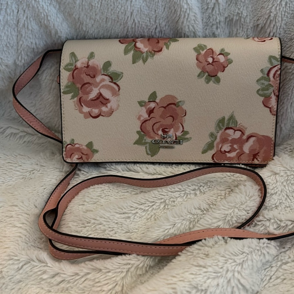 Coach Floral Fold Over Crossbody